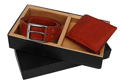 MEN’S BELT AND WALLET SET (PU)