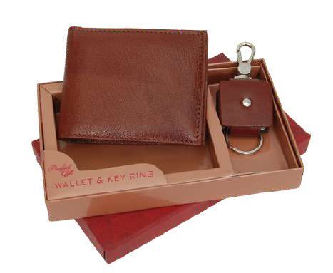 PURE LEATHER WALLET AND KEY CHAIN SET