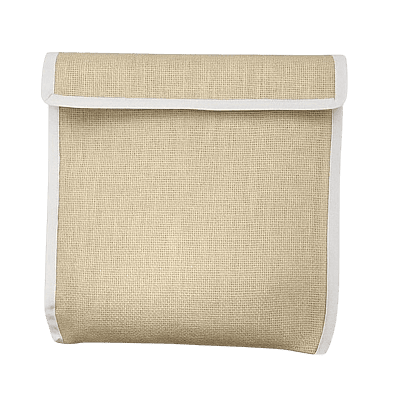 Elegant Natural Jute Folder with Floral Design 1