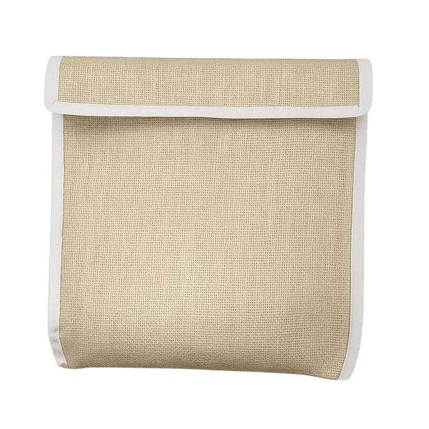 Elegant Natural Jute Folder with Floral Design 1