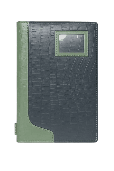 Croc-Textured PU Leather Document Folder