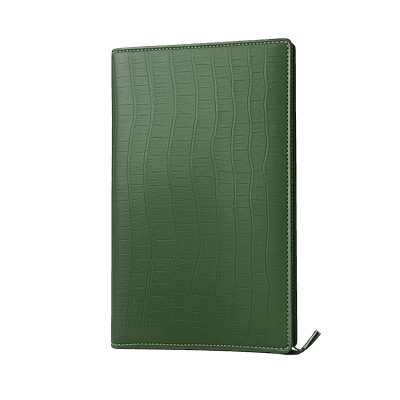 Croc-Textured PU Leather Document Folder