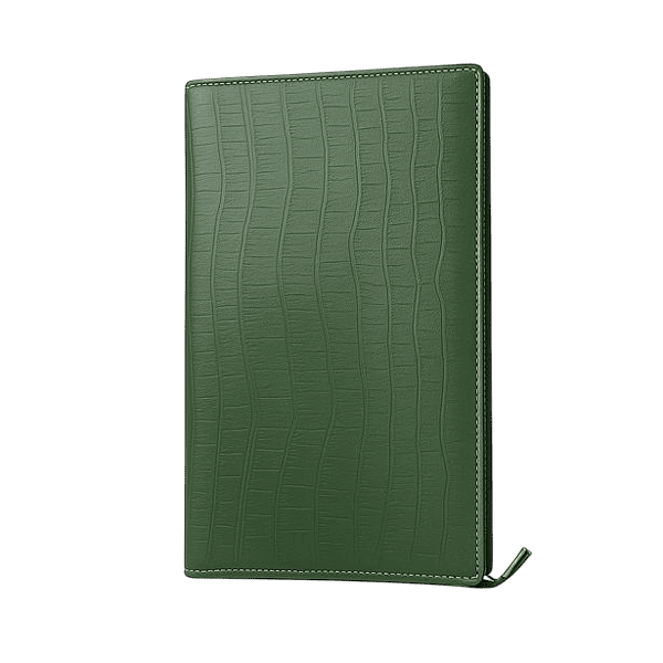 Croc-Textured PU Leather Document Folder