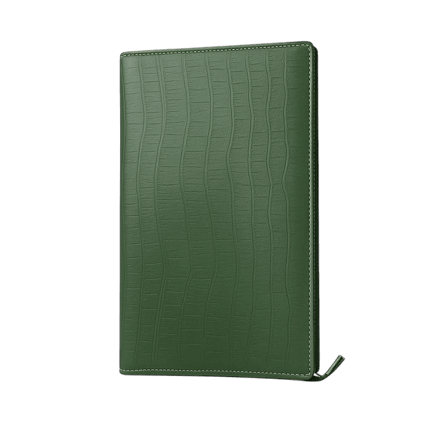 Croc-Textured PU Leather Document Folder