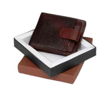 BROWN NDM LEATHER GENTS WALLET  WITH DETACHABLE CARD HOLDER