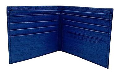 BLUE LEATHERITE PROMOTIONAL WALLET