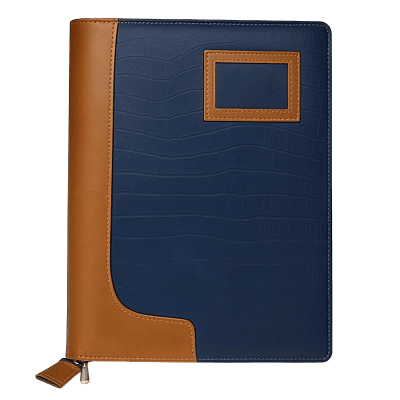 Premium PU Leather Executive Folder with Handle and Zipper