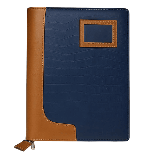 Premium PU Leather Executive Folder with Handle and Zipper