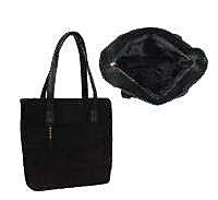 BLACK SUEDE HAND BAG