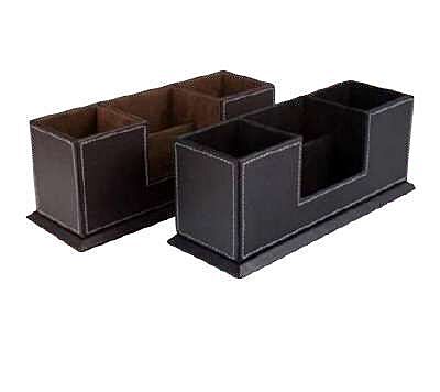 LEATHERITE COMPACT TABLE ORGANISER