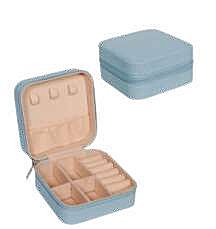 LEATHERITE MINI ZIPPER JEWELLERY BOX