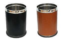 LEATHER COVERED BINS