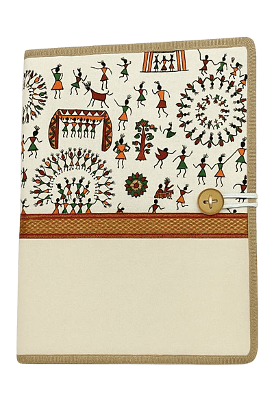 Ethnic Cotton Folder with Warli Art Print