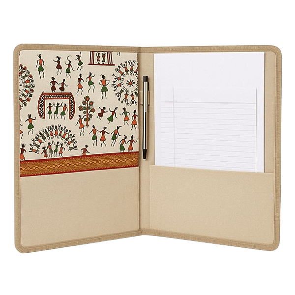 Ethnic Cotton Folder with Warli Art Print