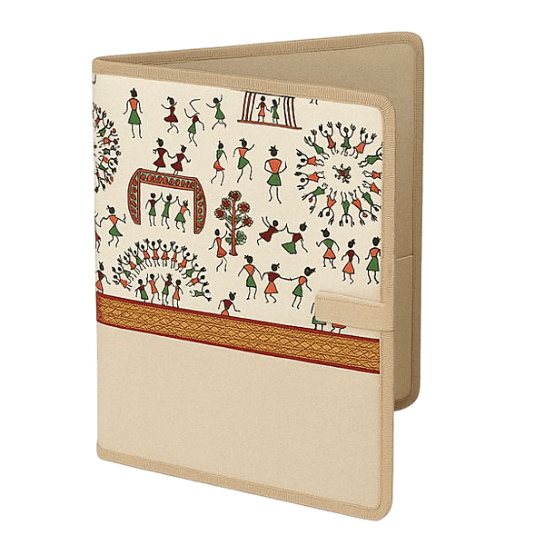 Ethnic Cotton Folder with Warli Art Print