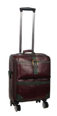 BUCKLED LEATHER TROLLY BAG