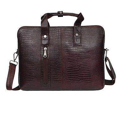 THREE ZIPPER  LAPTOP BAG