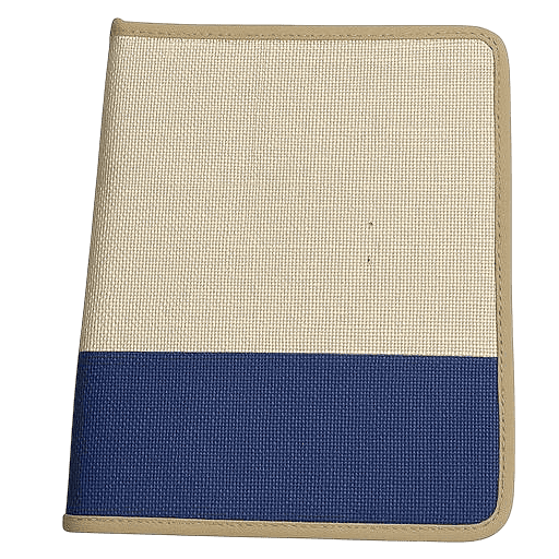 Natural Jute Document Folder with Zipper Closure