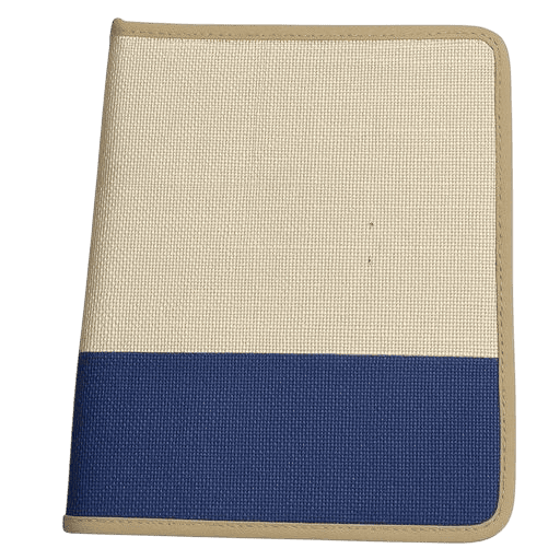 Natural Jute Document Folder with Zipper Closure