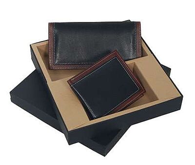 PURE LEATHER MEN’S AND WOMEN’S WALLET COMBO SET