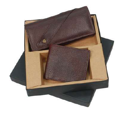 PURE LEATHER DARK BROWN  GENTS AND WOMAN COMBO SET