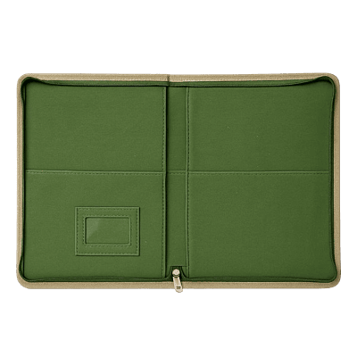 Eco-Friendly Jute Document Folder with Zipper Closure