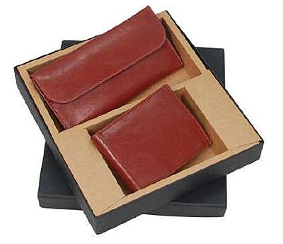 TAN LEATHERITE COMBO GIFT SET