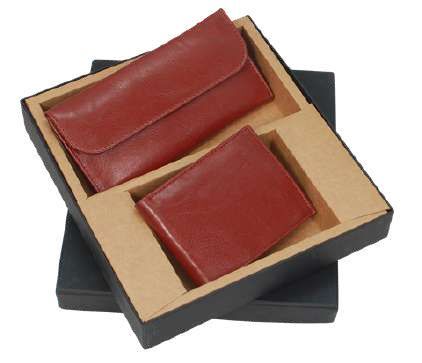 TAN LEATHERITE COMBO GIFT SET