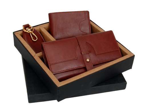 3 IN 1 PU BROWN COMBO  SET