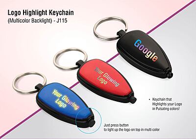 Logo highlight keychain (multicolor backlight)