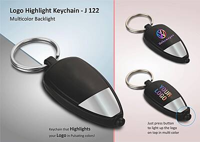 Two tone Logo highlight keychain