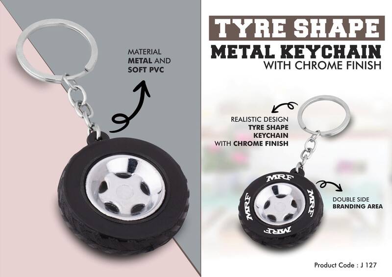 Tyre Shape Keychain with Chrome finish Tyre Shape Keychain with Chrome finish