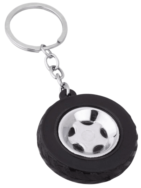 Tyre Shape Keychain with Chrome finish Tyre Shape Keychain with Chrome finish