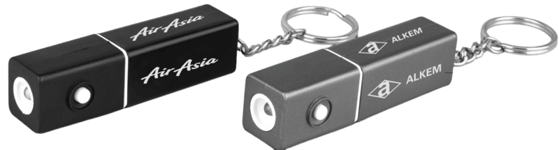 PowerGlow keychain with Torch and 4 side Glowing Logo PowerGlow keychain with Torch and 4 side Glowing Logo