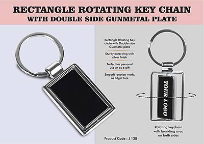 Rectangle Rotating Key chain