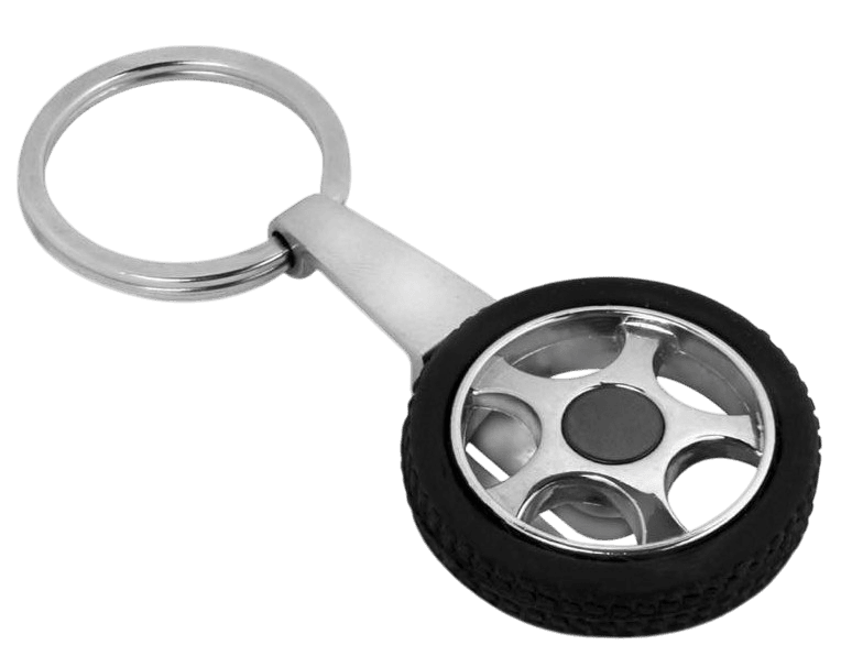 Tyre shape rotating keychain Tyre shape rotating keychain