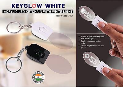Keyglow White: Acrylic LED Keychain