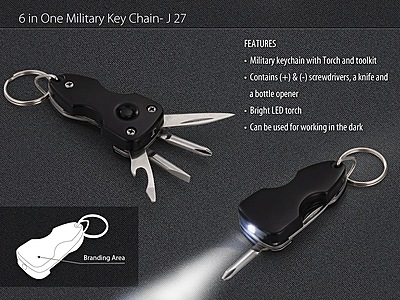 6 in 1 military key chain
