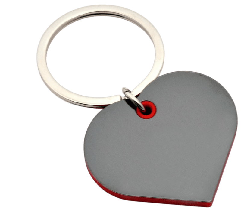 Heart shape keychain with highlights Heart shape keychain with highlights