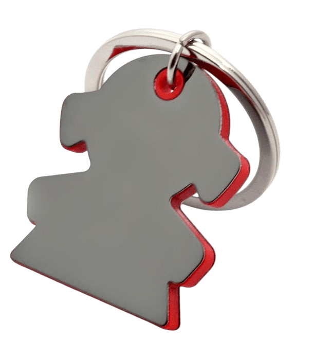 Girl shape keychain with highlights Girl shape keychain with highlights