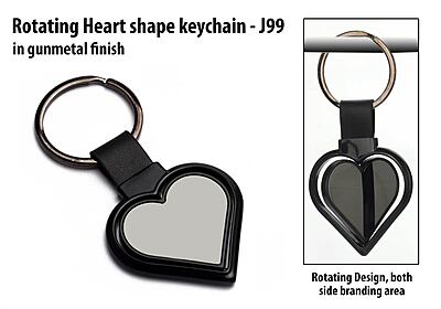 Rotating Heart shape keychain