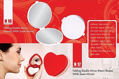 Folding double mirror