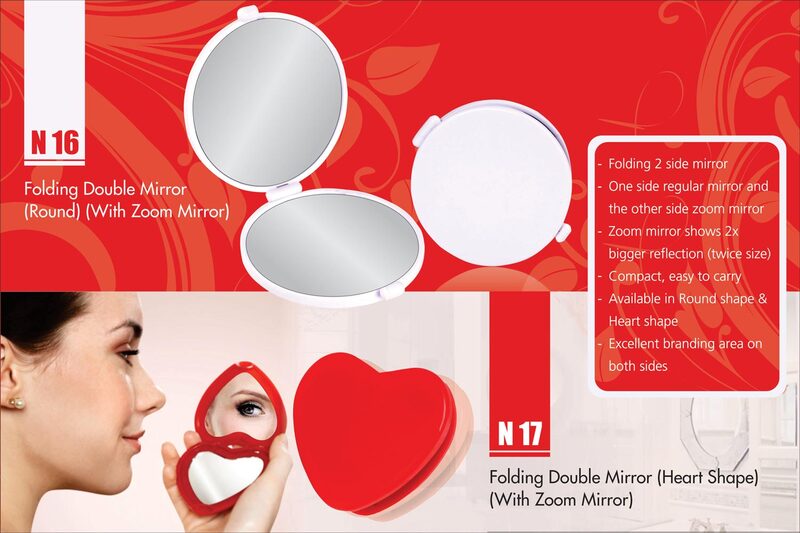 Folding double mirror Folding double mirror