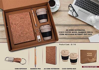 EcoSet 4: Set of A5 Cork notebook