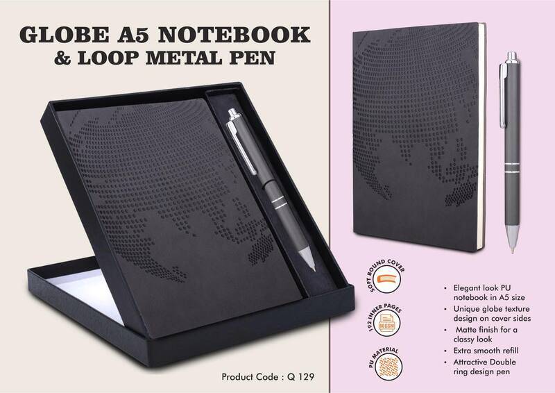 Globe Notebook Gift set: A5 Globe Notebook With Pen Globe Notebook Gift set: A5 Globe Notebook With Pen