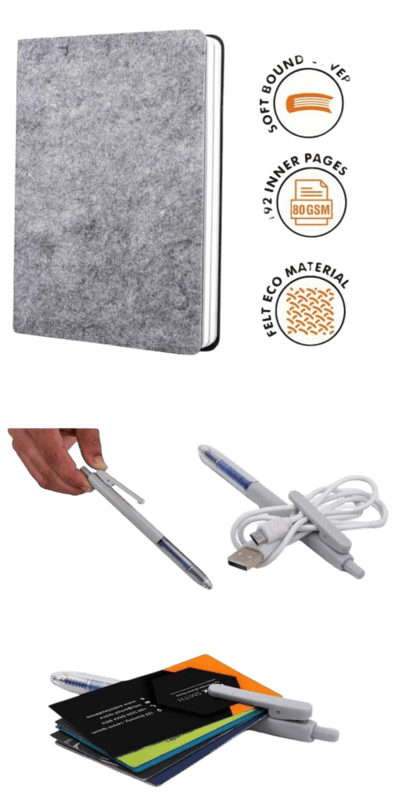 EcoFelt Notebook Gift set: