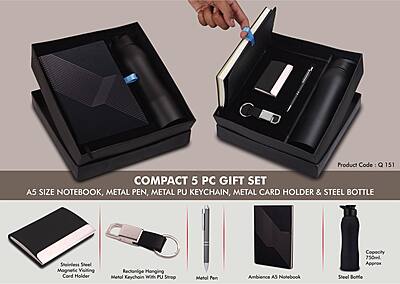 Compact 5 Pc Black Gift Set: