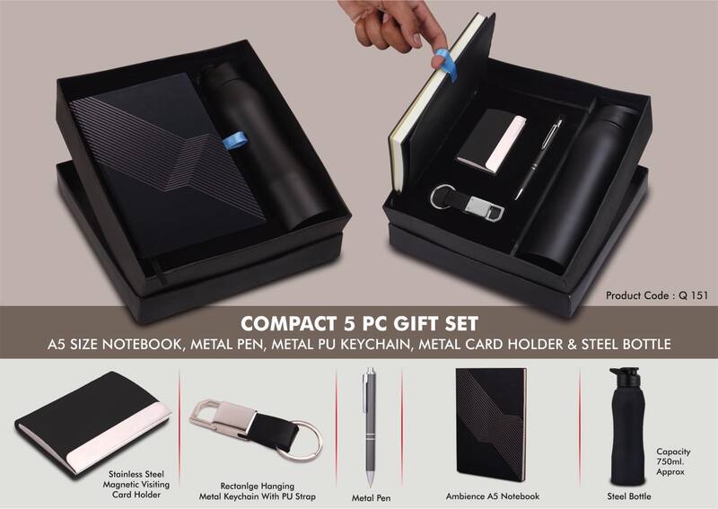 Compact 5 Pc Black Gift Set: Compact 5 Pc Black Gift Set: