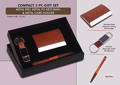 Compact 3 Pc Tan Gift Set: