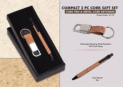 Compact 2 Pc Cork Gift Set: